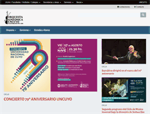 Tablet Screenshot of orquesta.uncu.edu.ar